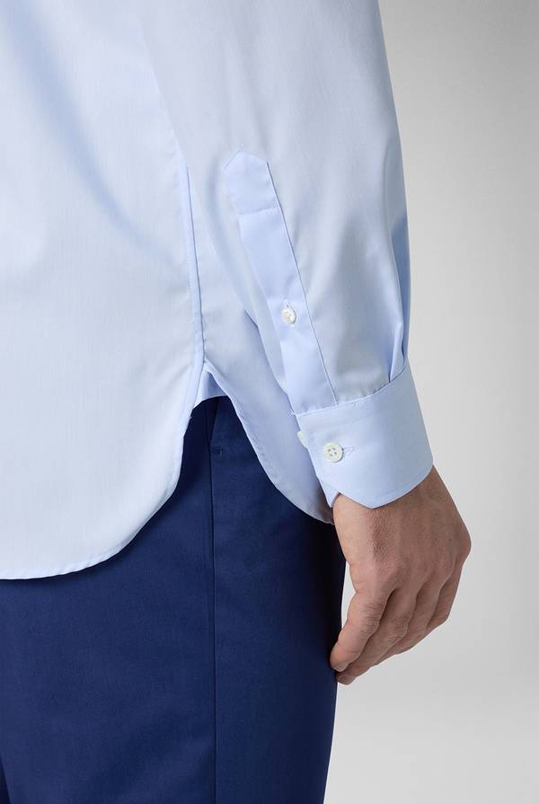 Pal Zileri Camicia Azzurra In Cotone Con Collo Milano