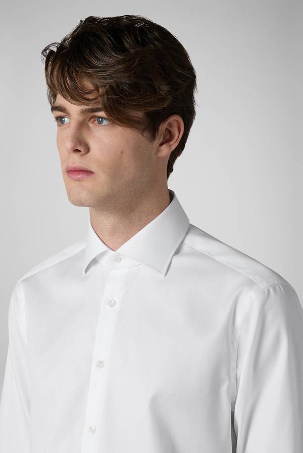 Pal Zileri Camicia In Cotone Con Trattamento Anti-piega Azzurra