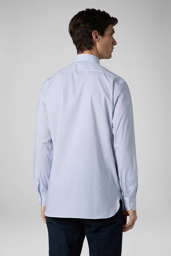 Pal Zileri Camicia In Puro Cotone Con Stampa Circolare