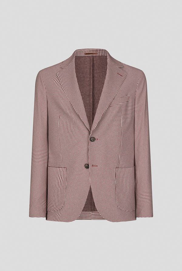 Pal Zileri Giacca Effortless in jersey con motivo pied de poule