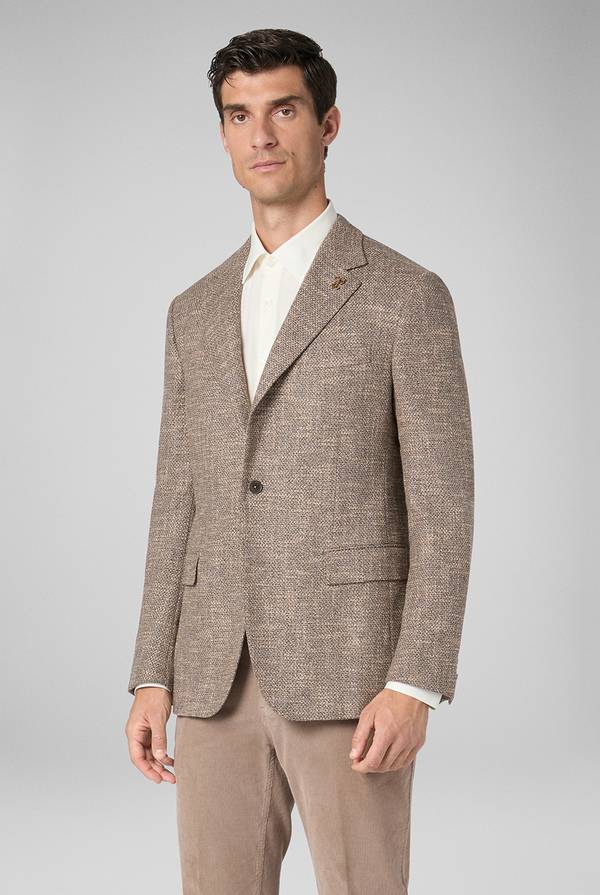 Pal Zileri Giacca Vicenza In Cotone, Lana E Viscosa Effetto Maglia