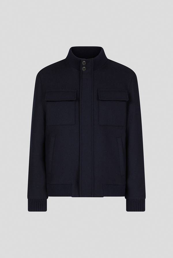Pal Zileri Blouson in lana blu navy