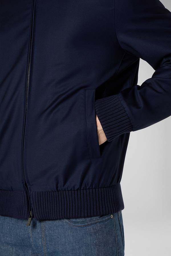 Pal Zileri Bomber In Lana Resistente All'acqua