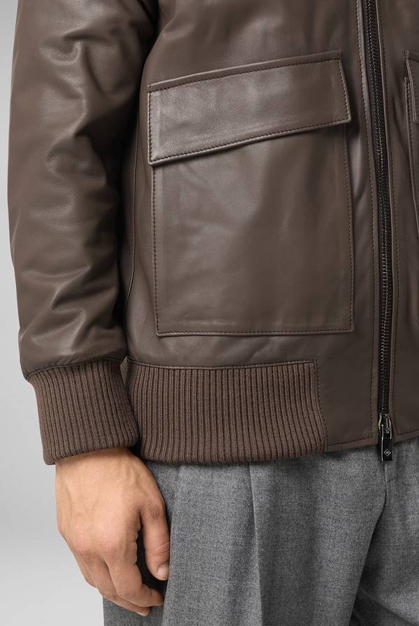 Pal Zileri Bomber In Pelle Modello Aviator