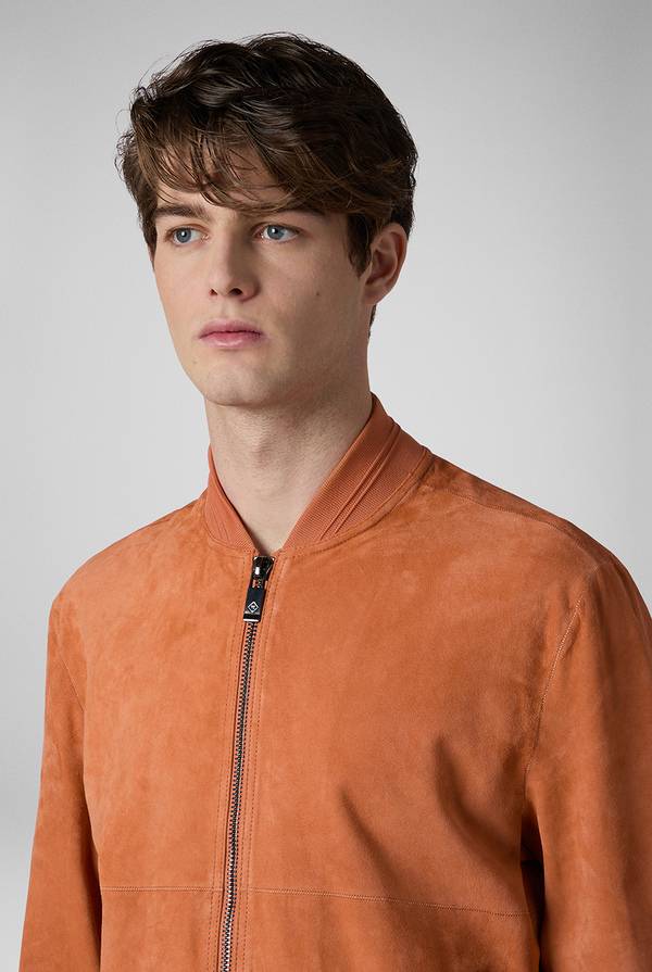 Pal Zileri Bomber In Suede Color Albicocca