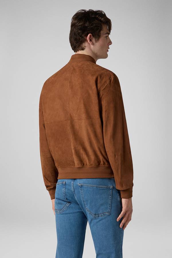 Pal Zileri Bomber In Suede Marrone