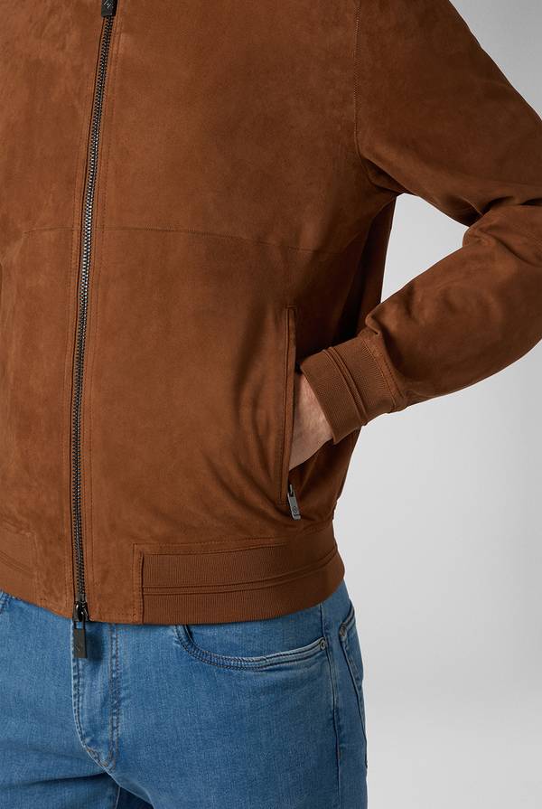 Pal Zileri Bomber In Suede Marrone