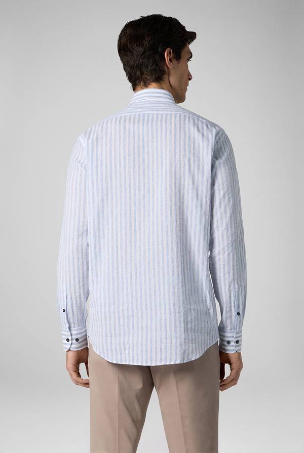 Pal Zileri Camicia A Macro Righe Bianche E Azzurre