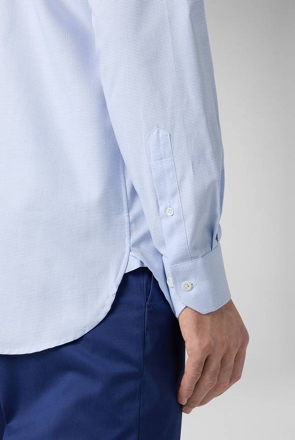 Pal Zileri Camicia Azzurra Con Micro Struttura