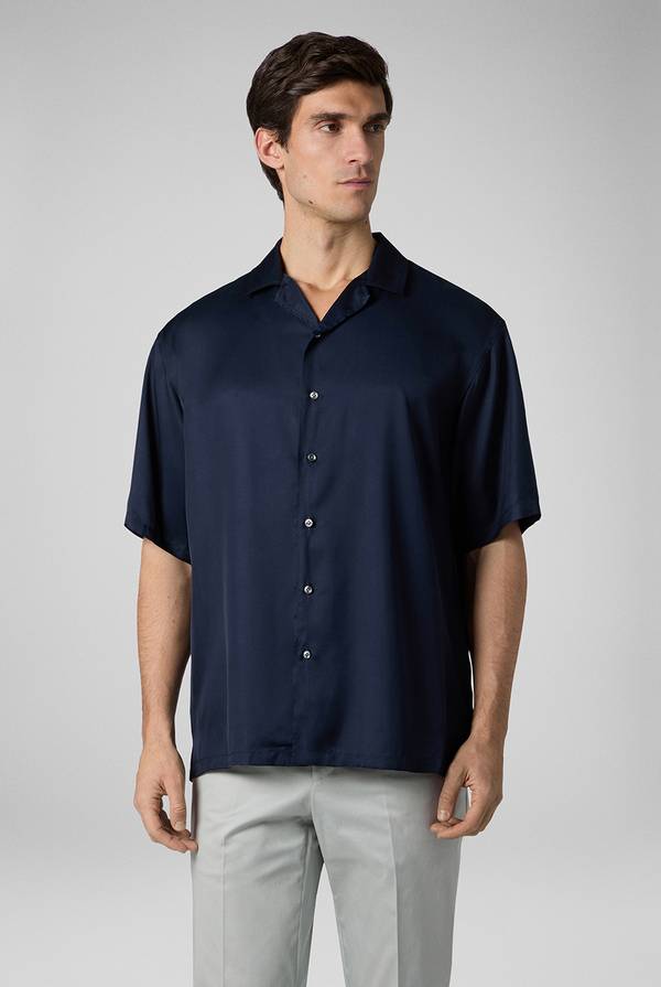 Pal Zileri Camicia Bowling Blu Navy
