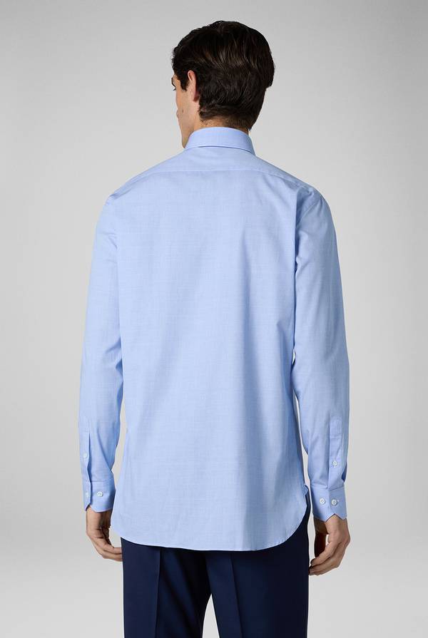 Pal Zileri Camicia Principe Di Galles Azzurra
