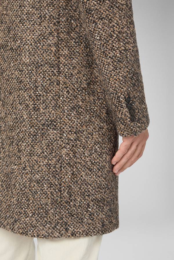 Pal Zileri Cappotto In Bouclè, Seta E Mohair