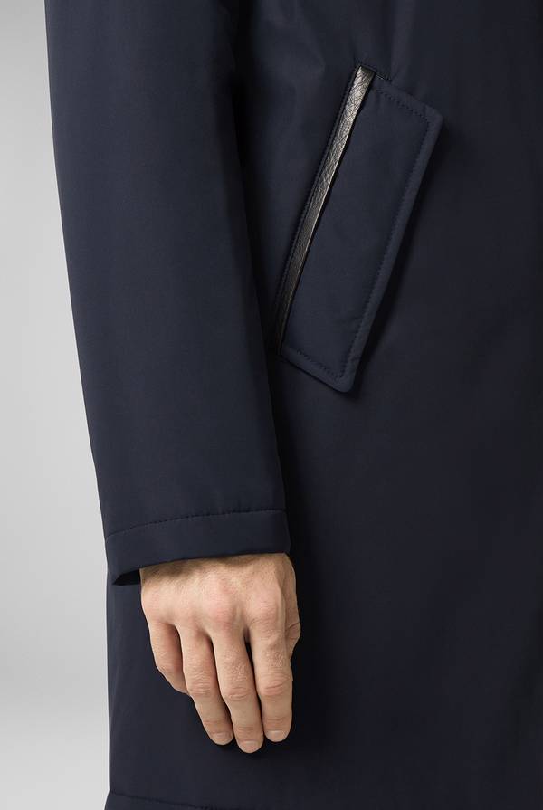 Pal Zileri Car Coat In Tessuto Tecnico