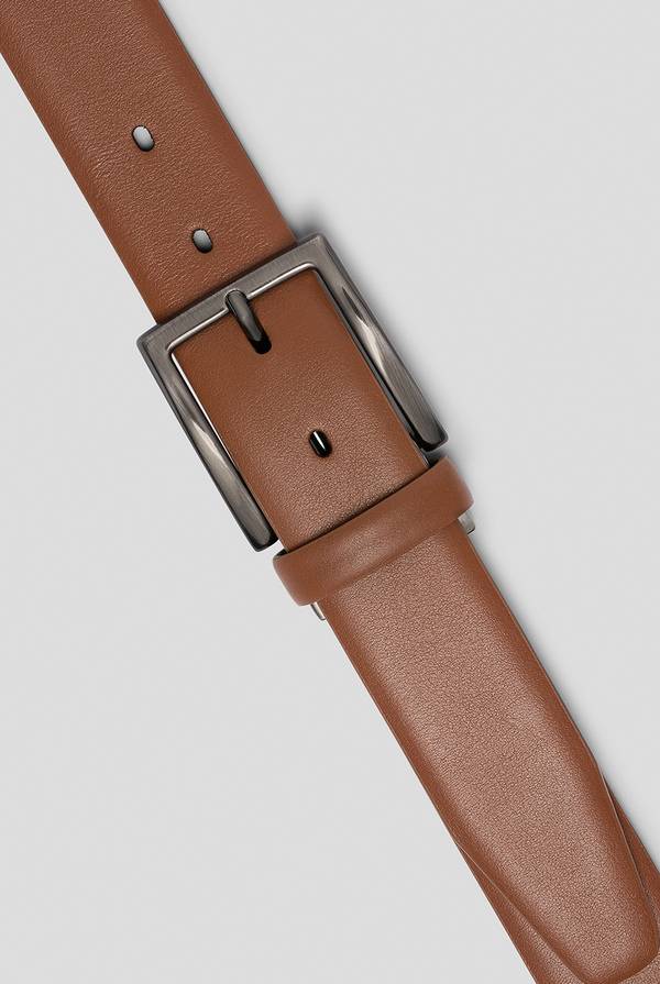 Pal Zileri Cintura In Pelle Con Fibbia In Rutanio