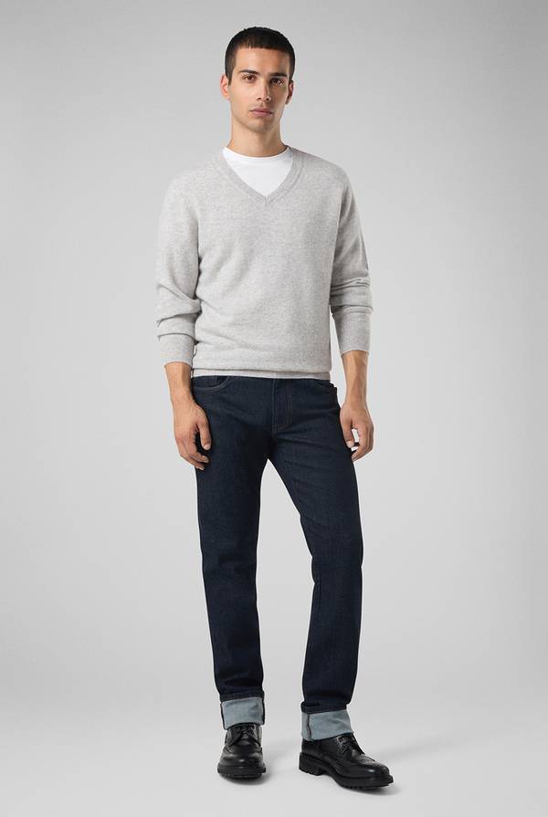 Pal Zileri Denim 5 Tasche Lavato Con Fondo 19cm