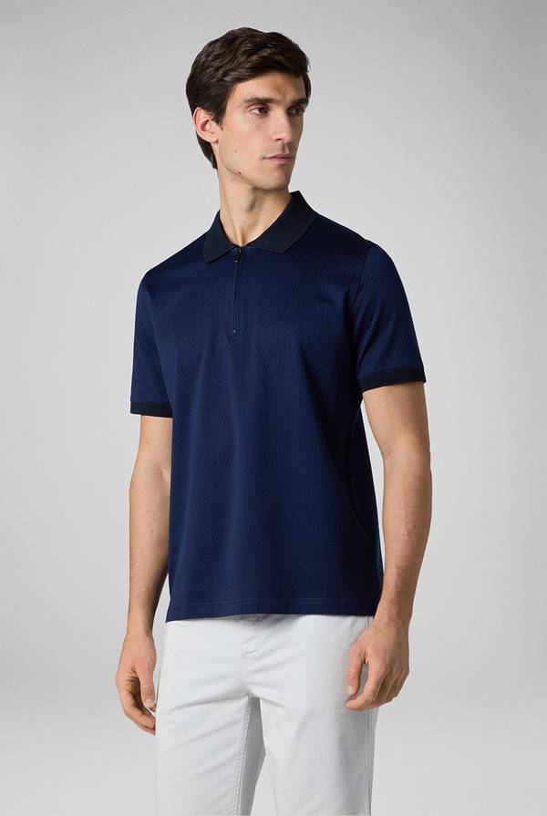Pal Zileri Polo A Zip In Cotone Mercerizzato
