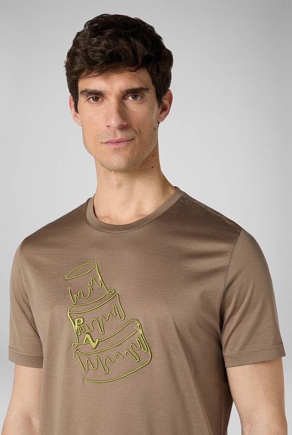 Pal Zileri Tshirt Con Lavorazione A Ricami