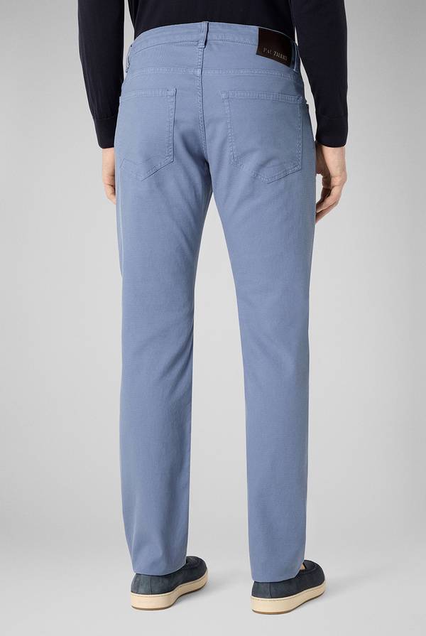Pal Zileri Pantalone 5 Tasche In Cotone Stretch Tinto In Capo