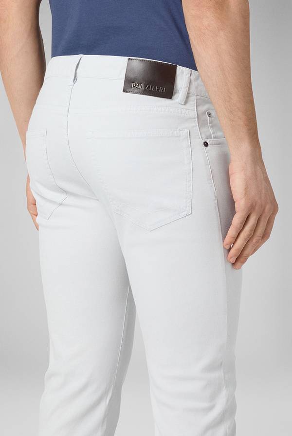 Pal Zileri Pantalone 5 Tasche In Cotone Stretch Tinto In Capo