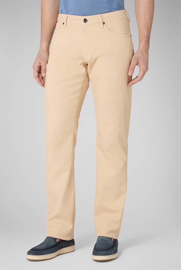 Pal Zileri Pantalone 5 Tasche In Cotone Stretch Tinto In Capo