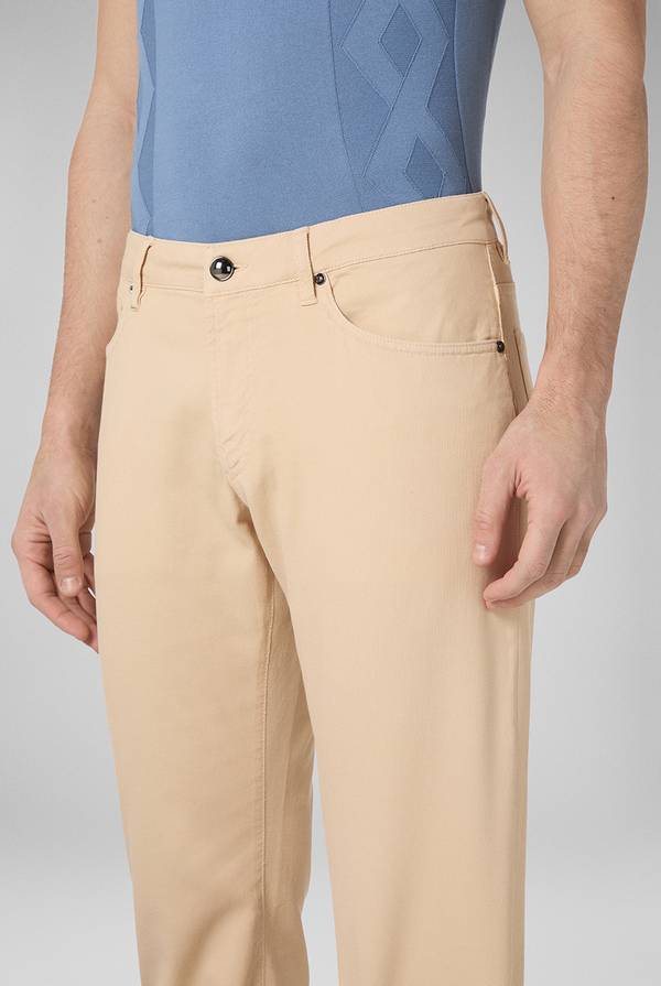 Pal Zileri Pantalone 5 Tasche In Cotone Stretch Tinto In Capo