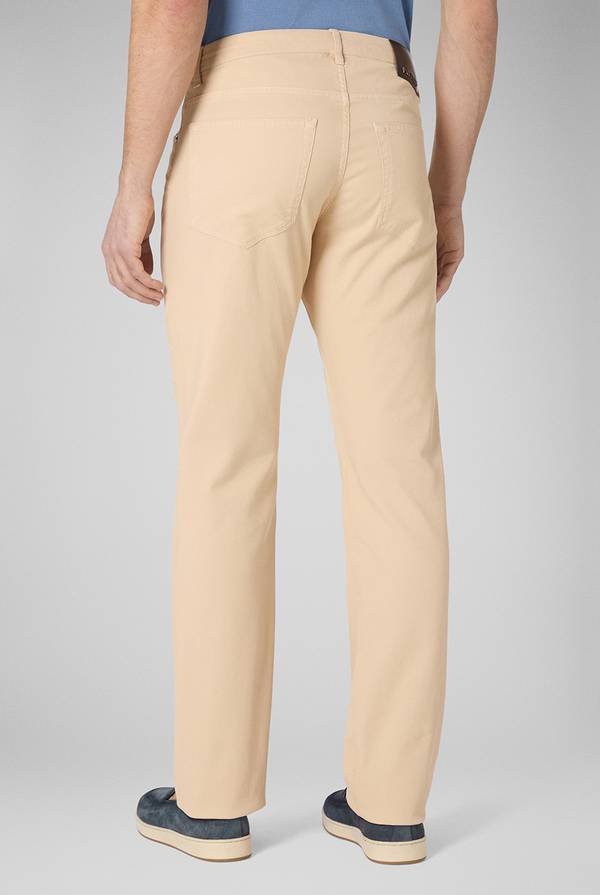 Pal Zileri Pantalone 5 Tasche In Cotone Stretch Tinto In Capo