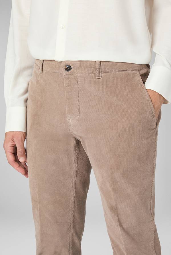 Pal Zileri Pantaloni Chino Tinti In Capo In Cotone Corduroy