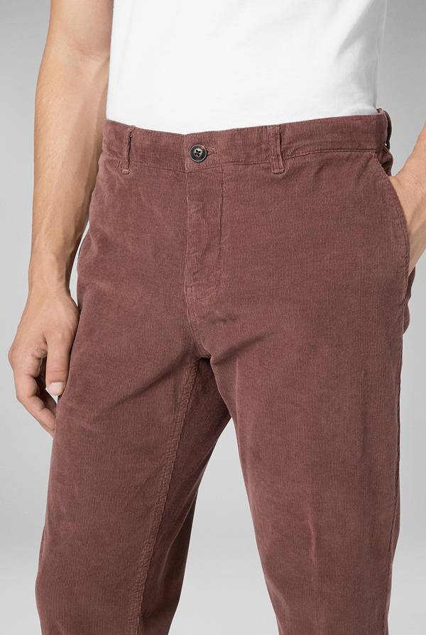 Pal Zileri Pantaloni Chino Tinti In Capo In Cotone Corduroy