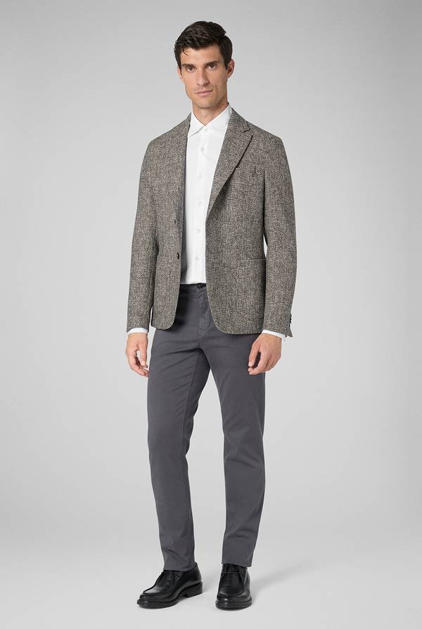 Pal Zileri Pantaloni Chino Tinti In Capo In Cotone E Tencel Stretch