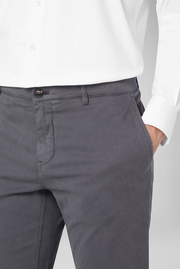 Pal Zileri Pantaloni Chino Tinti In Capo In Cotone E Tencel Stretch