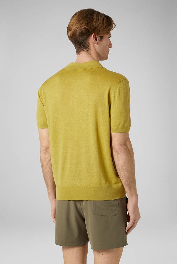 Pal Zileri Polo In Maglia Di Lino E Seta Color Senape