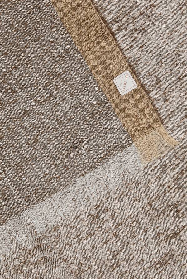 Pal Zileri Sciarpa In Lino E Seta Con Piping A Contrasto