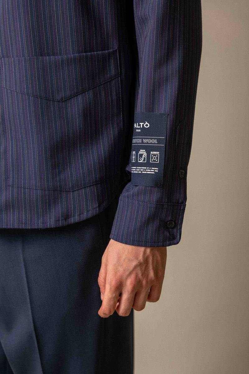 Paltò UMBERTO STRIPES WOOL