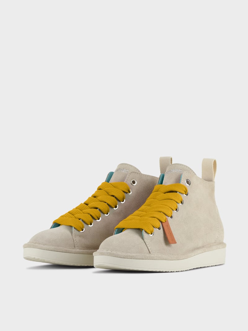 Panchic POLACCHINO P01 UOMO IN SUEDE NEBBIA-GIALLO