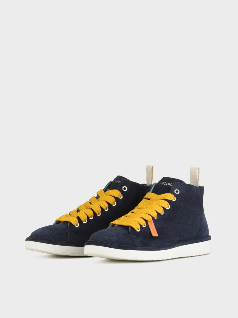 Panchic POLACCHINO P01 UOMO IN SUEDE NOTTE-GIALLO