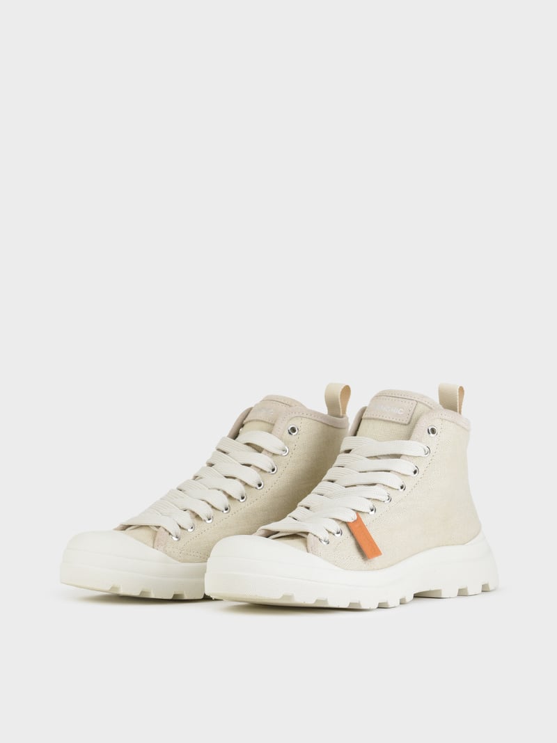 Panchic POLACCHINO P03 UOMO IN LINO E SUEDE NEBBIA