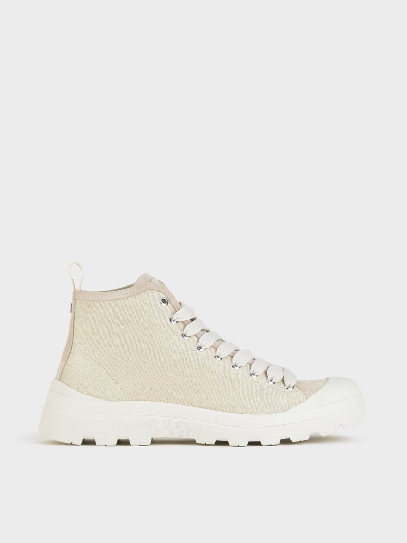 Panchic POLACCHINO P03 UOMO IN LINO E SUEDE NEBBIA