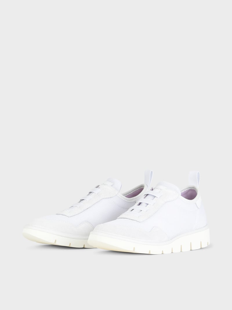 Panchic SLIP ON P05 DONNA IN MESH E SUEDE BIANCO