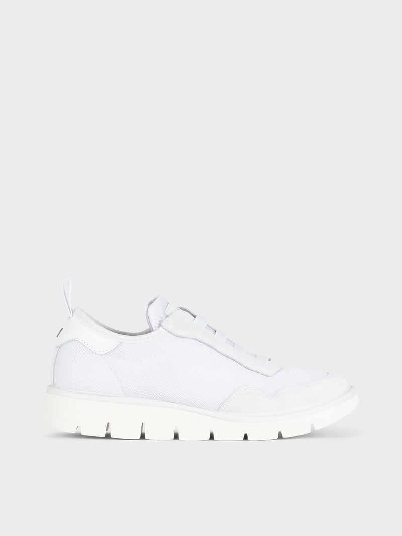Panchic SLIP ON P05 DONNA IN MESH E SUEDE BIANCO