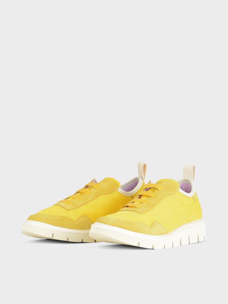 Panchic SLIP ON P05 DONNA IN MESH E SUEDE GIALLO