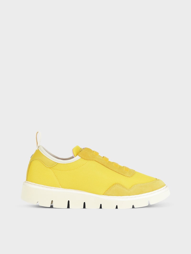 Panchic SLIP ON P05 DONNA IN MESH E SUEDE GIALLO