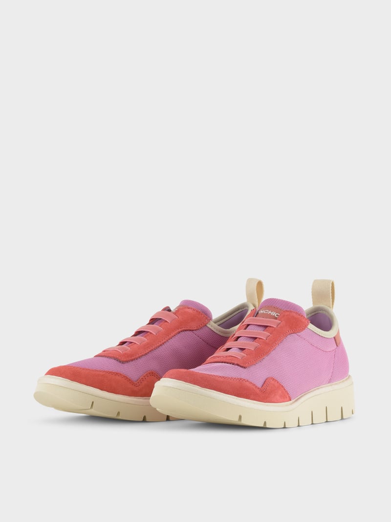 Panchic SLIP ON P05 DONNA IN MESH E SUEDE ROSA