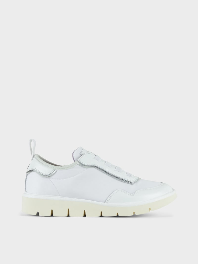 Panchic SLIP ON P05 DONNA IN NYLON E PELLE BIANCO