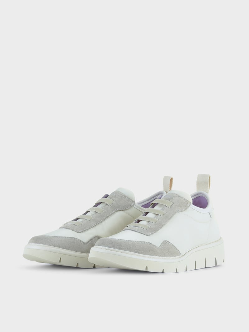 Panchic SLIP ON P05 DONNA IN NYLON E SUEDE NEBBIA