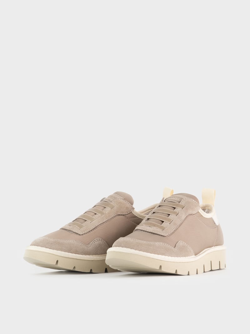 Panchic SLIP ON P05 DONNA IN NYLON E SUEDE TORTORA