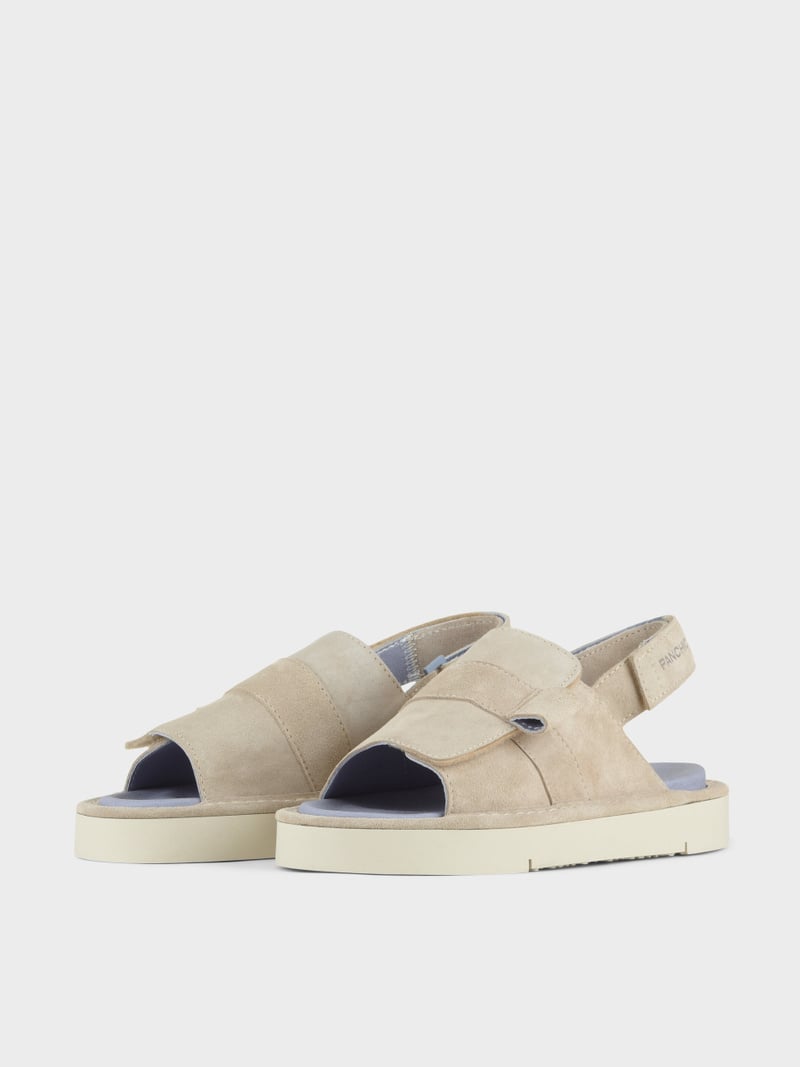 Panchic SANDALO P67 DONNA IN SUEDE E MICROFIBRA NEBBIA