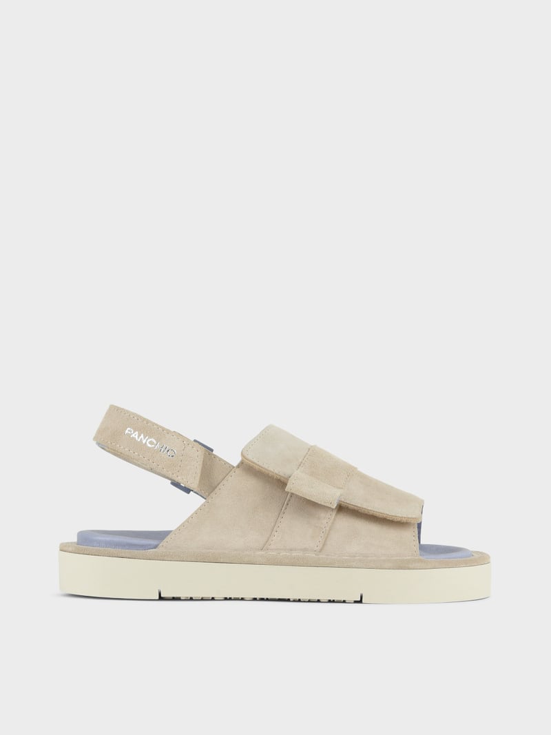 Panchic SANDALO P67 DONNA IN SUEDE E MICROFIBRA NEBBIA
