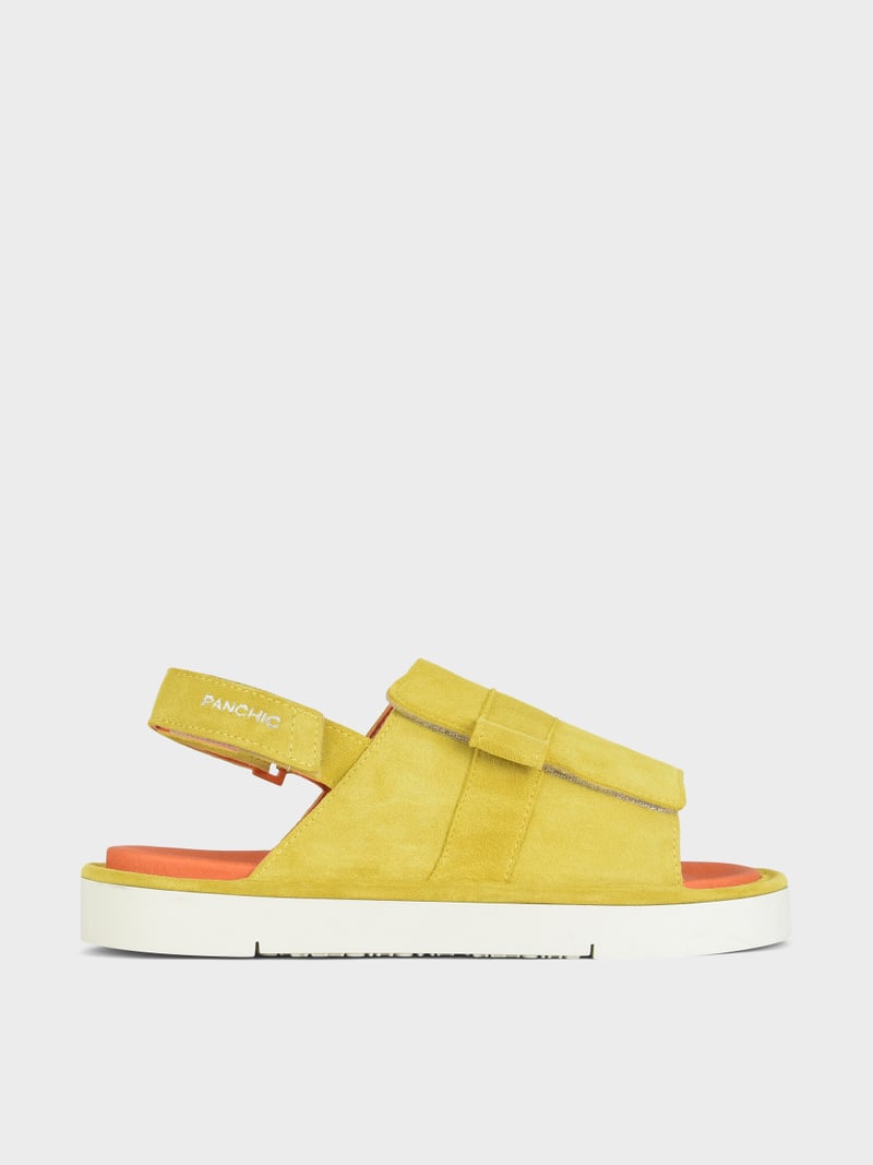 Panchic SANDALO P67 UOMO IN SUEDE E MICROFIBRA GIALLO