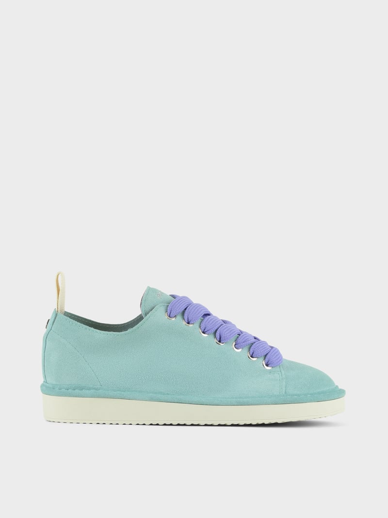 Panchic SCARPA ALLACCIATA P01 DONNA IN SUEDE ACQUAMARINA-VIOLA