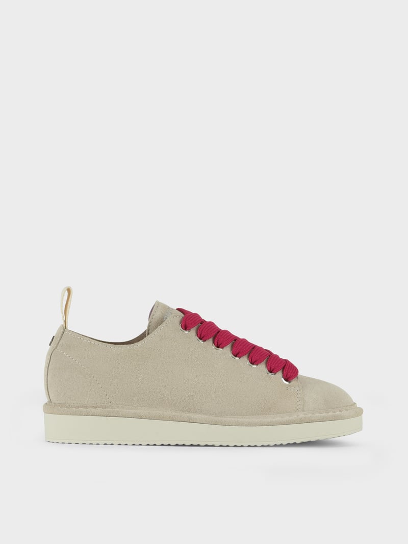 Panchic SCARPA ALLACCIATA P01 DONNA IN SUEDE NEBBIA-FUCSIA